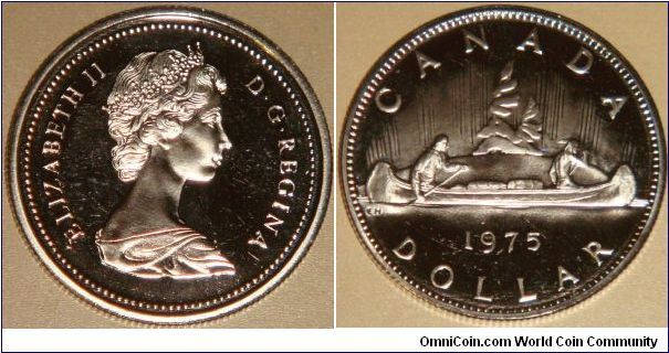 Canada, 1 dollar, 1975 (1975-1976) Regulation Coin, nickel dollar