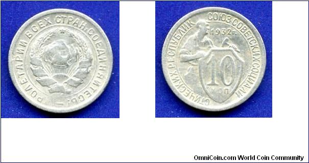 10 kopeks.
Nominal in arm.
USSR.


Cu-Ni.