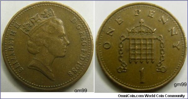 Queen Elizabeth II. One Penny