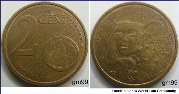 2 Euro, French euro coins
Portrait of Marianne, the symbol of the French Republic