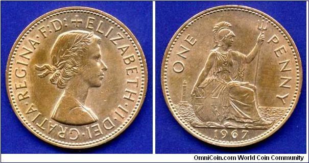 1 penny.
Elizabeth II D.G. Regina F:D:+.


Br.