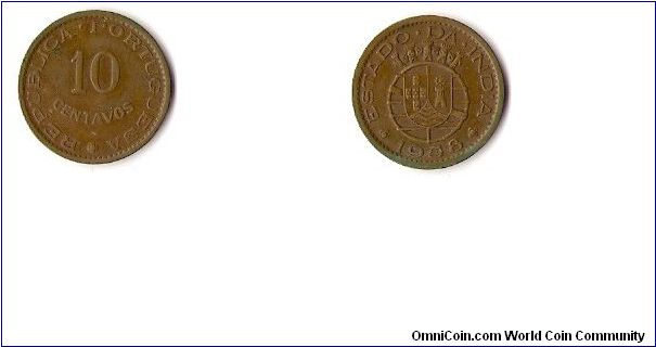 10 centavos 
Portuguese India