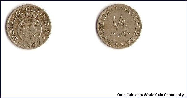 Portuguese India
1/4 rupia