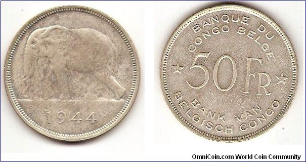 Belgian Congo
50 francs
