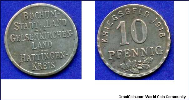 10 pfennig kriegsgeld.
Hattingen-Kreis.





Fe.