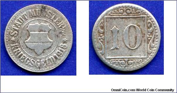 Munster kriegsgeld.
Notgeld.
10 pfennig.



Fe.