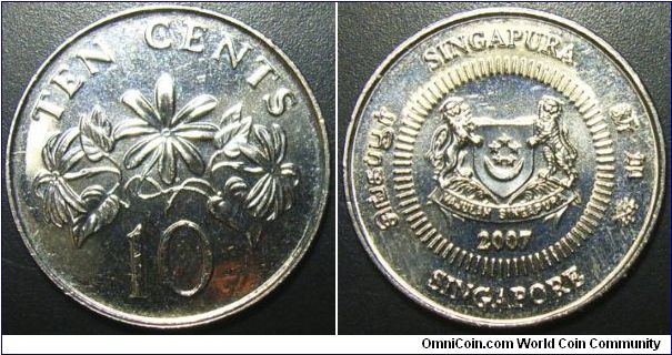 Singapore 2007 10 cents.