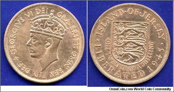 1/12 shilling.
`Liberated`.
George VI (1936-1952).


Br.