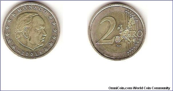 2 euro
prince Rainier III