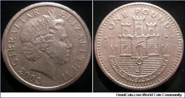 Gebraltar pound coin.