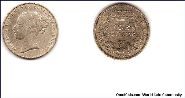 1 shilling
Victoria
without die number