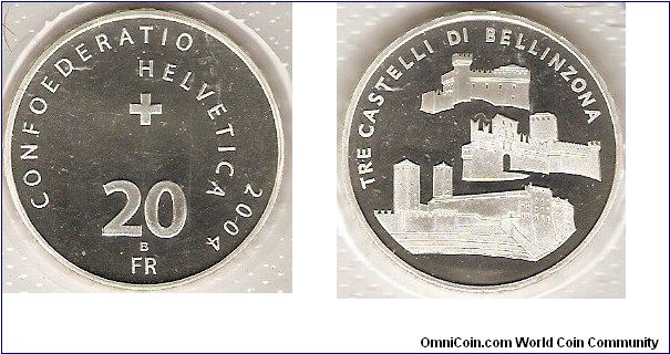 20 francs
Bellinzona Castle