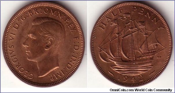 1/2 Half Penny, George VI