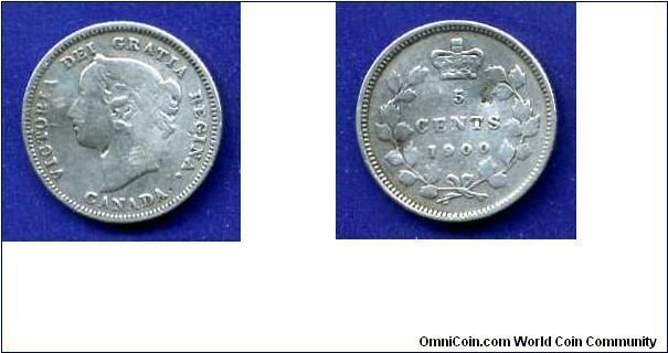 5 cents.
Queen Victoria (1837-1901).


Ag925f. 1,16gr.