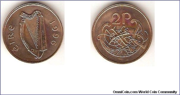decimal coinage
2 pence
copper-plated steel