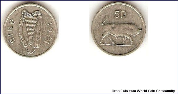 decimal coinage
5 pence