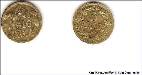 German East Africa
5 heller