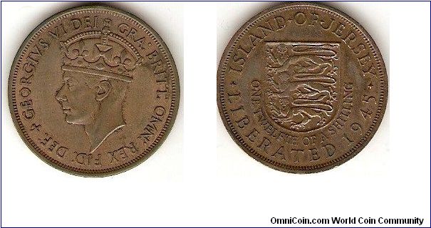 1/12 of a shilling
Liberated 1945
George VI