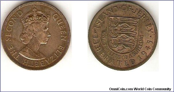 1/12 of a shilling
Liberated 1945
Elizabeth II