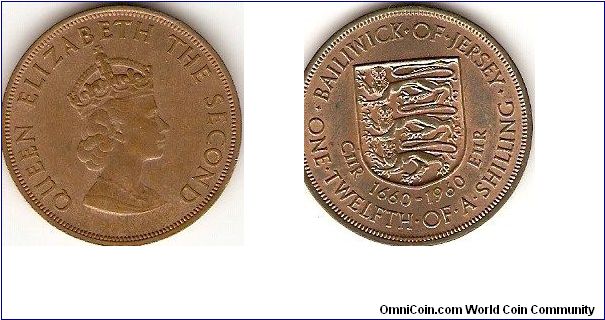 1/12 of a shilling
CIIR 1660-1960 EIIR
Elizabeth II