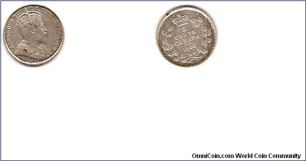 5 cents 
Edward VII