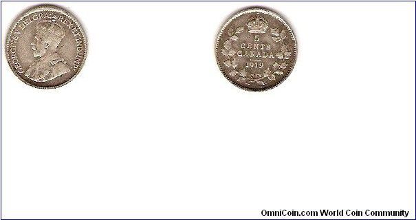 5 cents
George V
0.925 silver