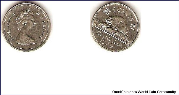 5 cents
Elizabeth II
effigy by Arnold Machin
smaller bust
nickel
