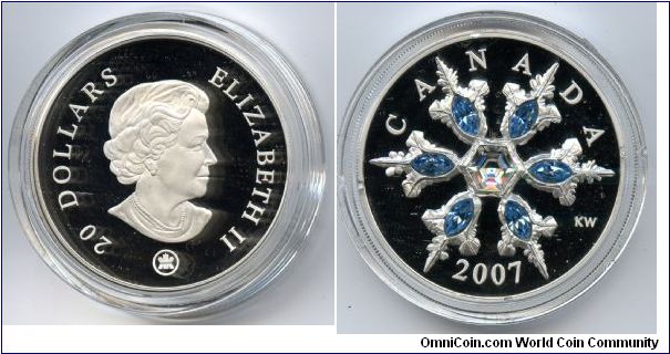 $20 Sterling silver.
Blue Crystal Snowflake.