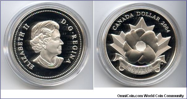 Silver Dollar Special Edition.
The Poppy is a symbol worn on Remembrance Day (Nov. 11) to honour those who have given their lives for freedom.