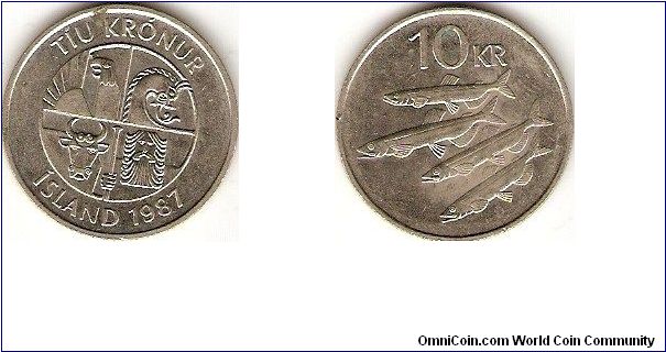10 kronur
copper-nickel