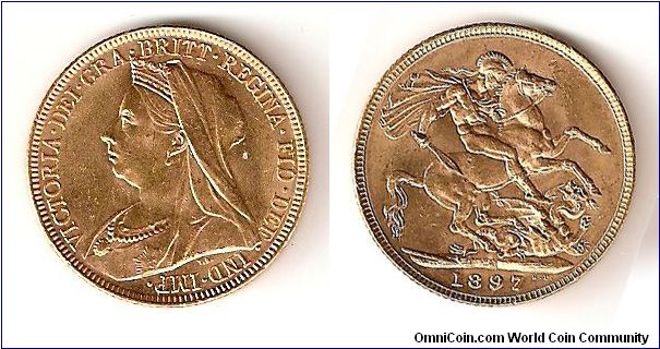 Gold Sovereign Queen Victoria old head.