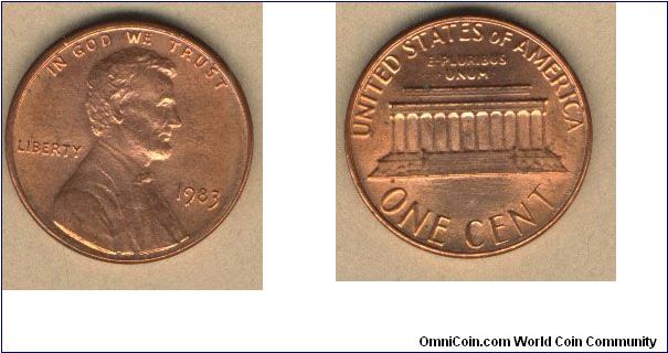 lincoln Mem Unc.
Missing designers (FG) on Reverse.
Missing Lincoln on Reverse.
Die breaks on building.