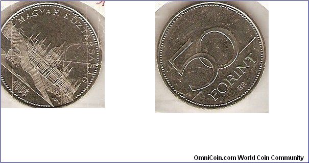 50 forint
1956-2006
50th anniversary of Hungarian Revolution