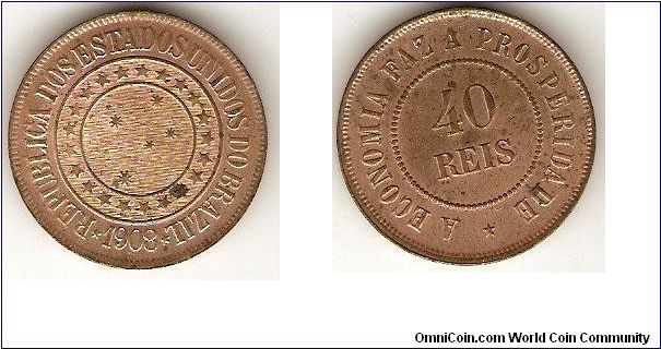 Republic of the United States of Brazil
40 reis