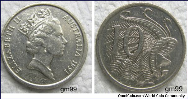 Australia km81 10 Cents (1985-1998)