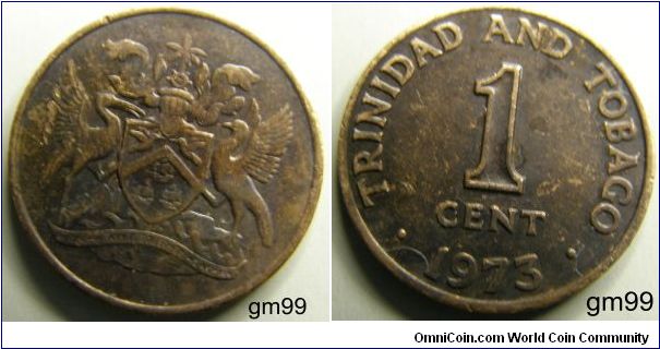 Trinidad and Tobago km17 1 Cent (1973)