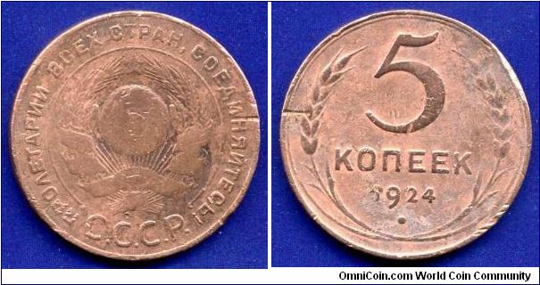 5 kopeeks.
USSR.


Cu.