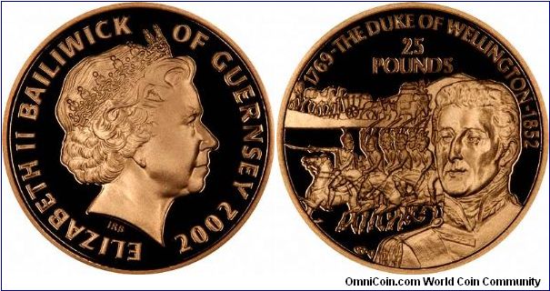 2002 saw the 150th anniversary of the death of this great military leader and statesman. When the Duke of Wellington died at Walmer Castle in September 1852 he was perhaps, after Queen Victoria, the best known person in Britain. Issue limit only 200 pieces. Double sovereign size.