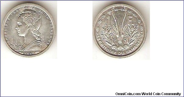 French Territory of Cameroon
1 franc