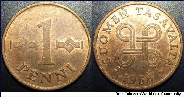 Finland 1966 1 penni.
