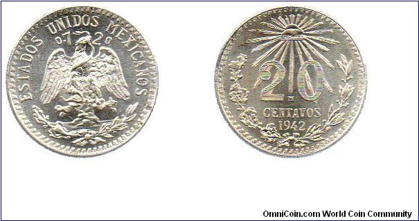 1942 20 centavos