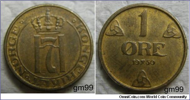 Norway km367 1 Ore (1908-1952) bronze