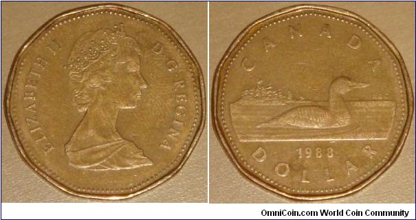 Canada, 1 dollar, 1988 (1987-1989) Regulation Coin Loonie