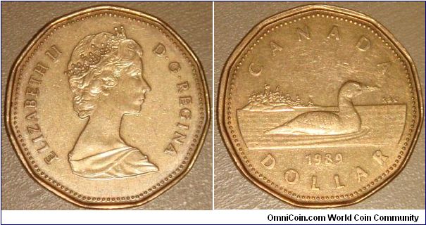 Canada, 1 dollar, 1989 (1987-1989) Regulation Coin Loonie