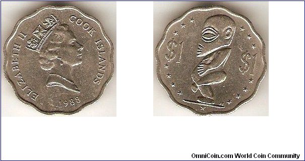 1 dollar
Tangaroa, Polynesian god of fertility
Elizabeth II