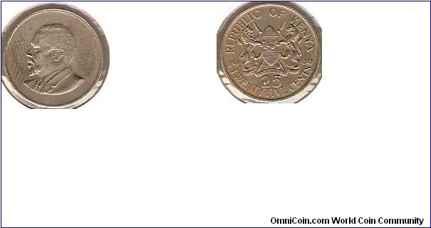 25 cents
Jomo Kenyatta, first president of Kenya.