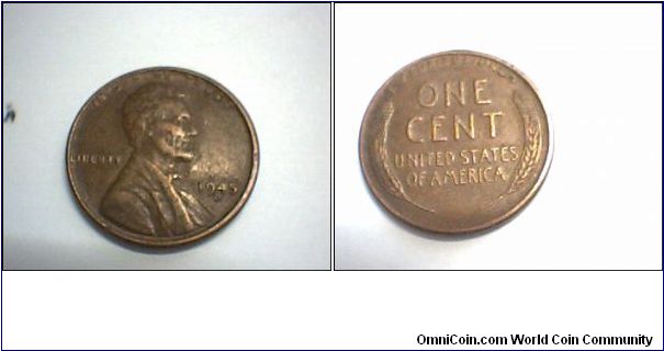 US 1 CENT 1945-D.