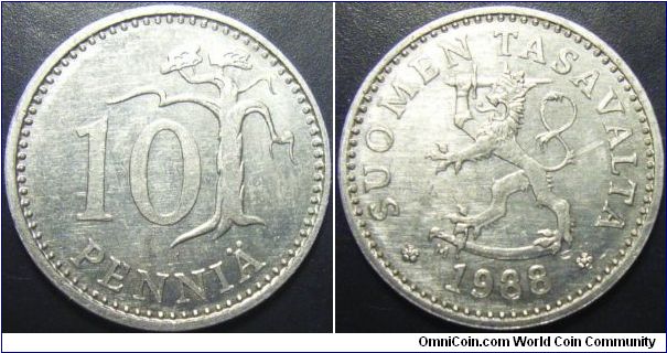Finland 1988 10 pennia. Special thanks to Sir Sisu!