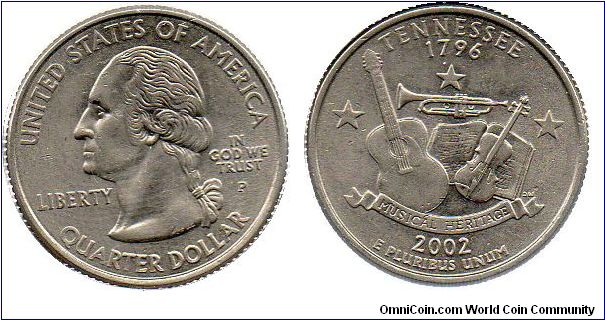 2002 quarter dollar - Tennessee