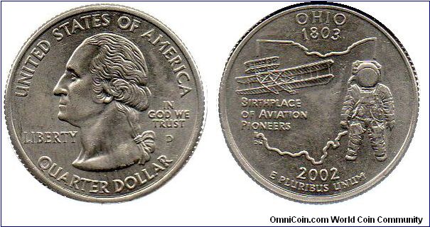 2002 quarter dollar - Ohio